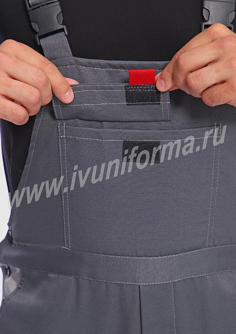 Костюм рабочий мужской (с полукомбинезоном) арт. Р-02-92-ГР