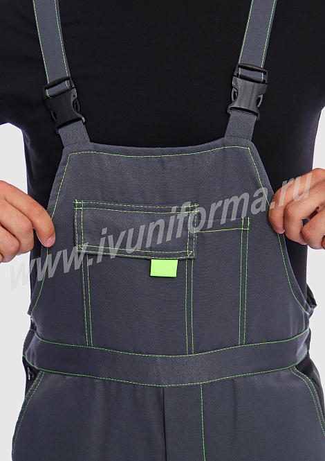 Костюм рабочий мужской (с полукомбинезоном) арт. Р-02-92-ГР