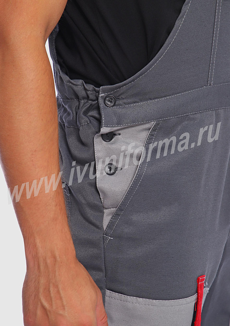 Костюм рабочий мужской (с полукомбинезоном) арт. Р-02-92-ГР