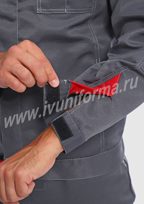 Костюм рабочий мужской (с полукомбинезоном) арт. Р-02-92-ГР