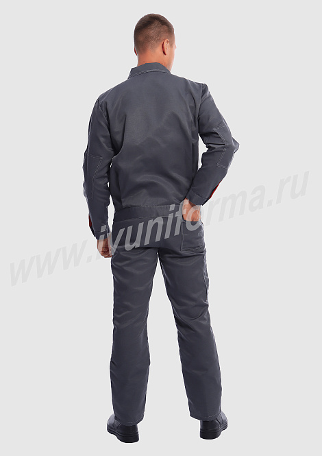Костюм рабочий мужской (с полукомбинезоном) арт. Р-02-92-ГР